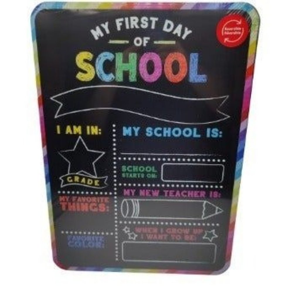 First and last day of school reversible chalk board NEW 16 x 11 in School Photo…
